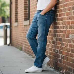 Levi's 505 Men's Regular Fit Jeans W38 L30 Classic Straight Leg Denim Blue